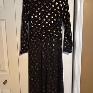 Tommy Hilfiger Black Dress with Gold Accents